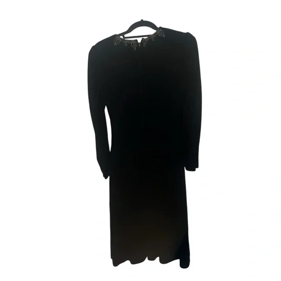 Oscar De La Renta Miss D Vintage Velvet Embellished Beaded Dress Size 8